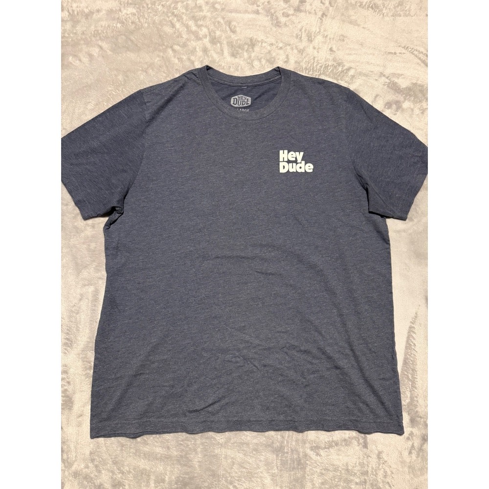 Hey Dude T-Shirt Mens XXL Blue Eagle USA Graphic Short Sleeve Tee